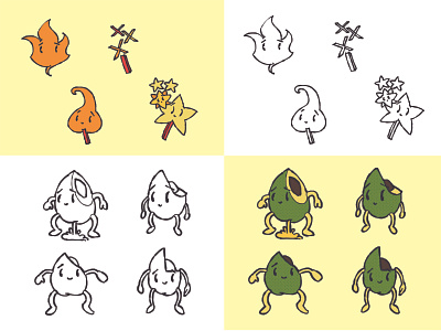 Avocado character design character design cute art game art illustration