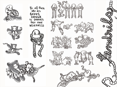 tendrils branding character design cute art editorial design hand drawn illustration