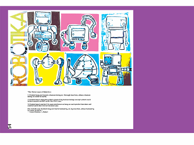 robotika 1 branding design editorial design hand drawn illustration kidlitart
