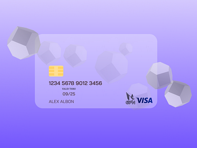 Credit Card design illustration minimal ui