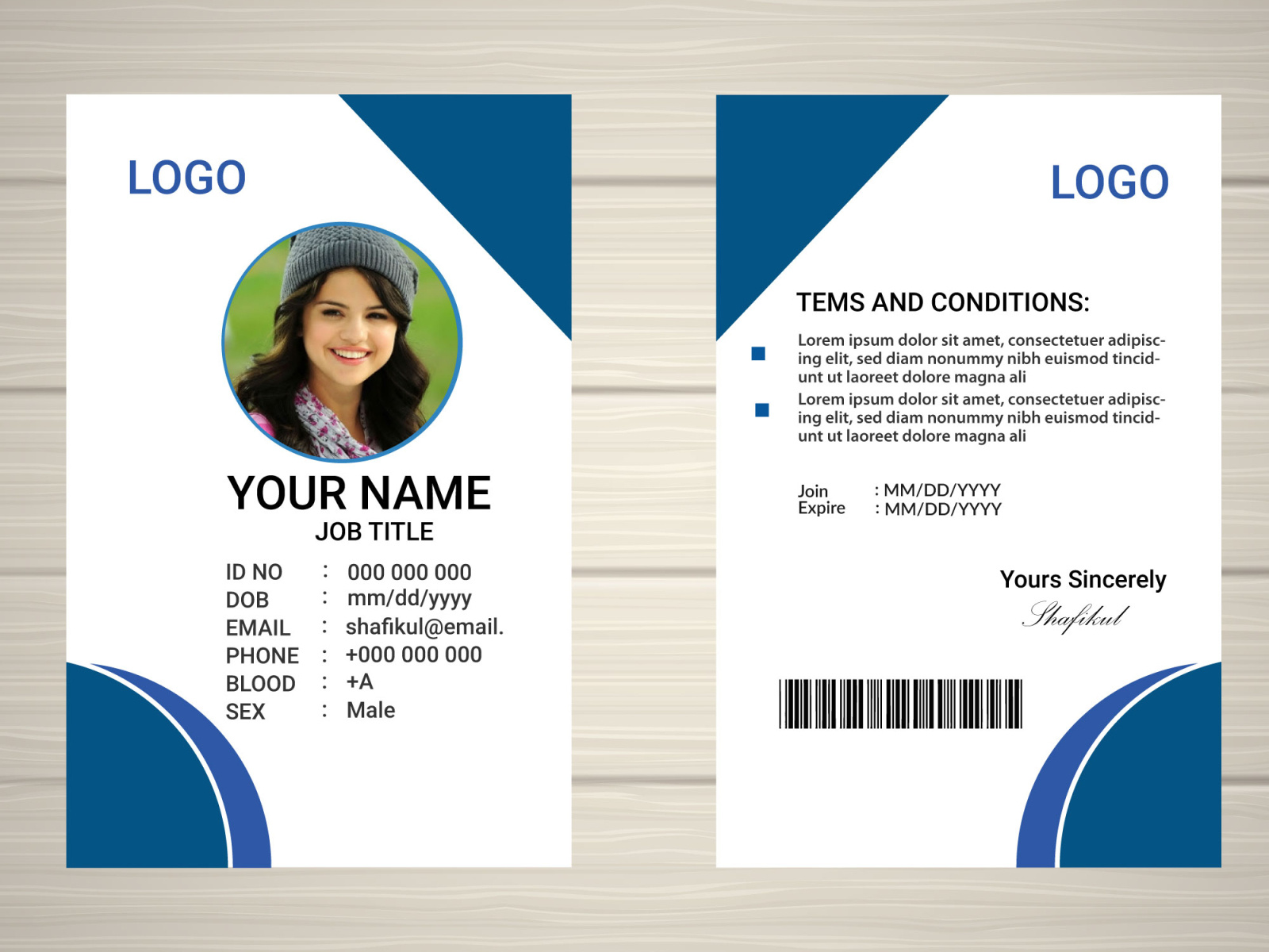 Standard ID Card Size By Freelancer Shafikul On Dribbble