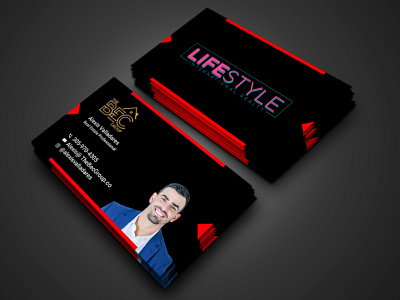 business card round mocup