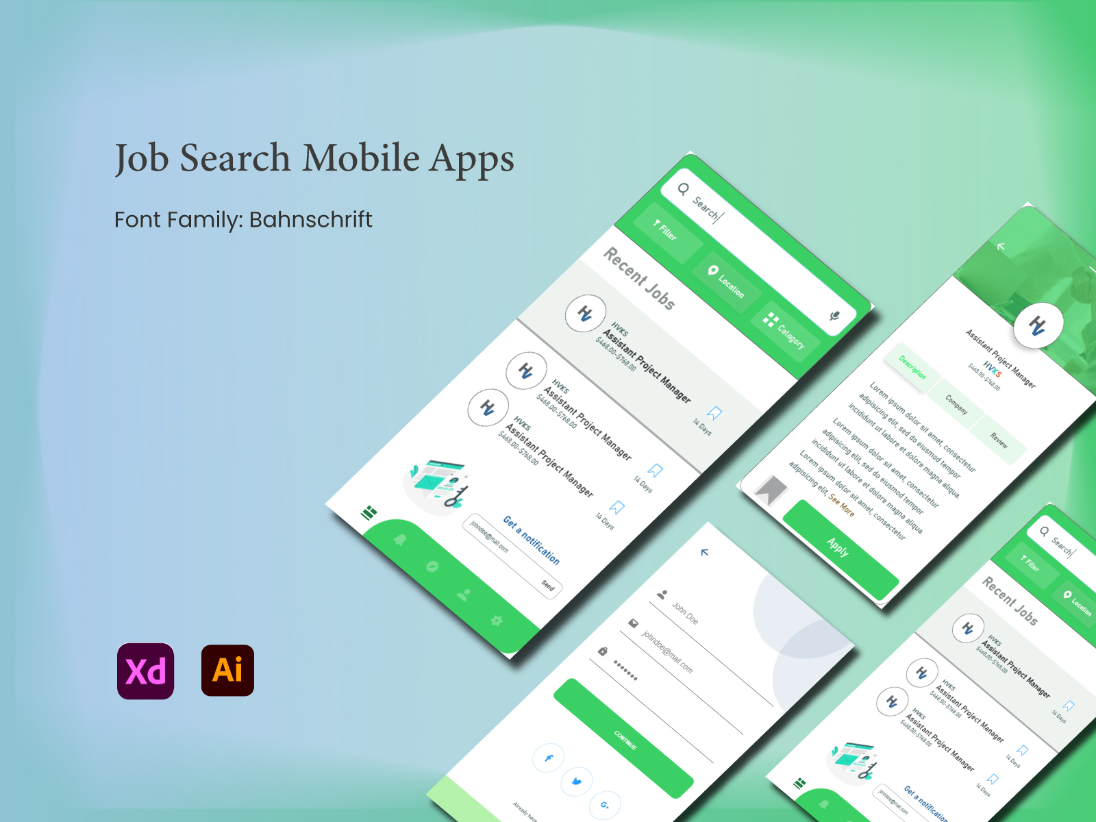 Hv Job Search Mobile App By Muhammad Habibullah On Dribbble