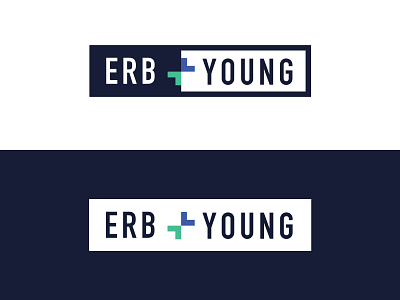 Erb and Young Logo blue branding design insurance logo logo design orlando plus