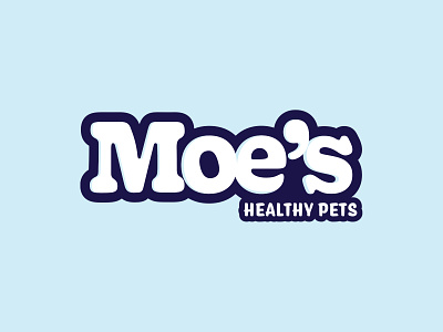 Moe's Healthy Pets Logo blue branding bubbly cute design identity logo logotype moe orlando pets typography