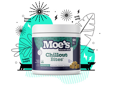 Moe's Healthy Pets Summer Campaign branding campaign chillout concept cute design dog funny green illustration orlando packaging pets plants retro
