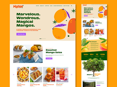 National Mango Board Website branding corporate design food web design graphic design illustration layout mango orlando typography ui ux web design website