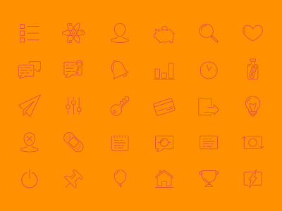 App Icons app design graphic design icons line art live streaming minimal mobile orange video