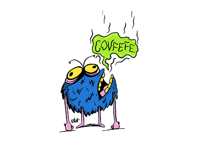Covfefe cartoon covfefe cute illustration monster stink weird