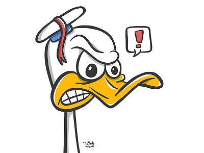 An Ornery Duck anger character cute design funny disney donald duck humor illustration sketch