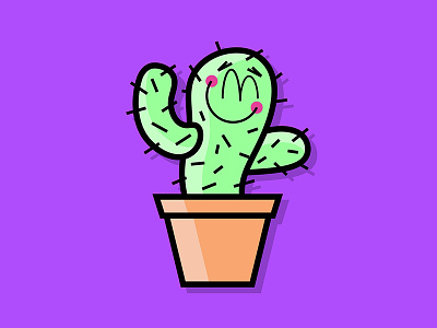 Cute Cactus Lapel Pin cartoon character cute design funny illustration lapel pins orlando vector