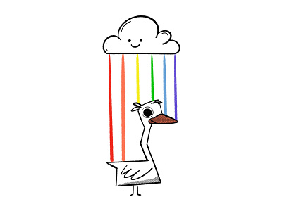 PRIDE - Rain Bird cartoon character cute design florida fun funny illustration lgbt orlando pride