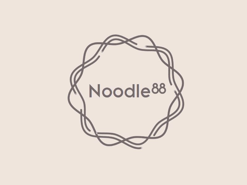 Noodle 88 branding chinese identity illustration logo modern noodle typography