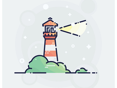 Everything is all light. icon lighthouse minimal