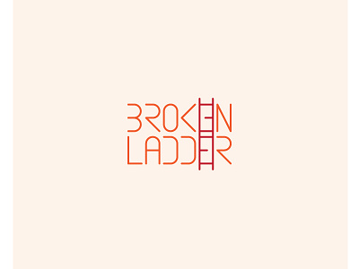 Broken Ladder, I hope to see you ladder. broken ladder logo wordmark