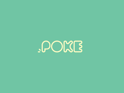 Poke icon logo logotype poke vector wordmark