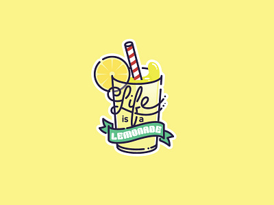 Lemonade icon logo symbol vector