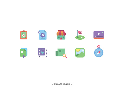 Fulato Icons colorful design flat icons logo minimal simple