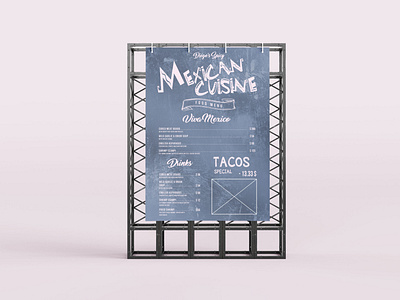 Modern Mexican Food Menu Template design illustration latest new psd psd mockup