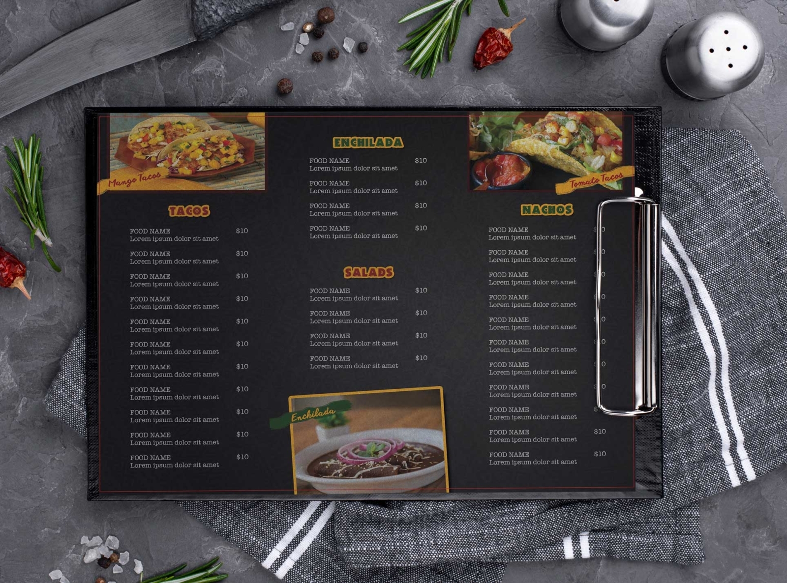 Taco Mexicana Menu Design Template by Nishu Kumari on Dribbble