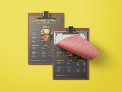 Restaurant Fast Food Menu Design design illustration latest psd mockup