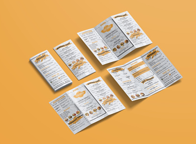 Attractive Cafe Menu Bi Fold Brochure Design Template design illustration latest psd psd mockup