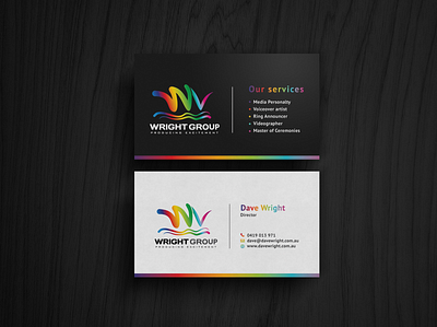 Vibrant Business Cards Design branding businesscard design latest logo new