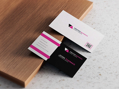 Free-Pink-White-Visting-Business-Card-Design-Mockup