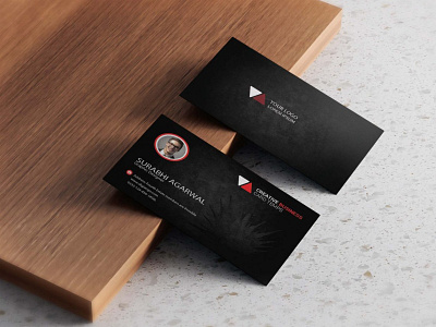 Free Elegant Black Business Card Mockup