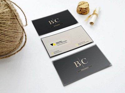 Free Brown Bc Business Card Design Mockup