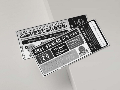 Free Ice Day Ticket Mockup