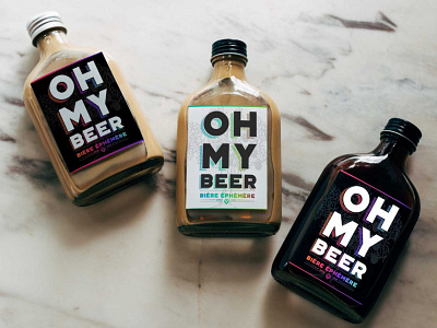 Oh My Beer Bottle Labels Mockup