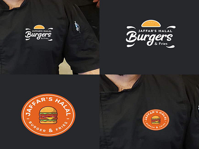 Food Company Logo Design With Tshirt Mockup