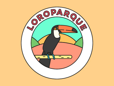 Loroparque 2d flat design illustration tropical vector