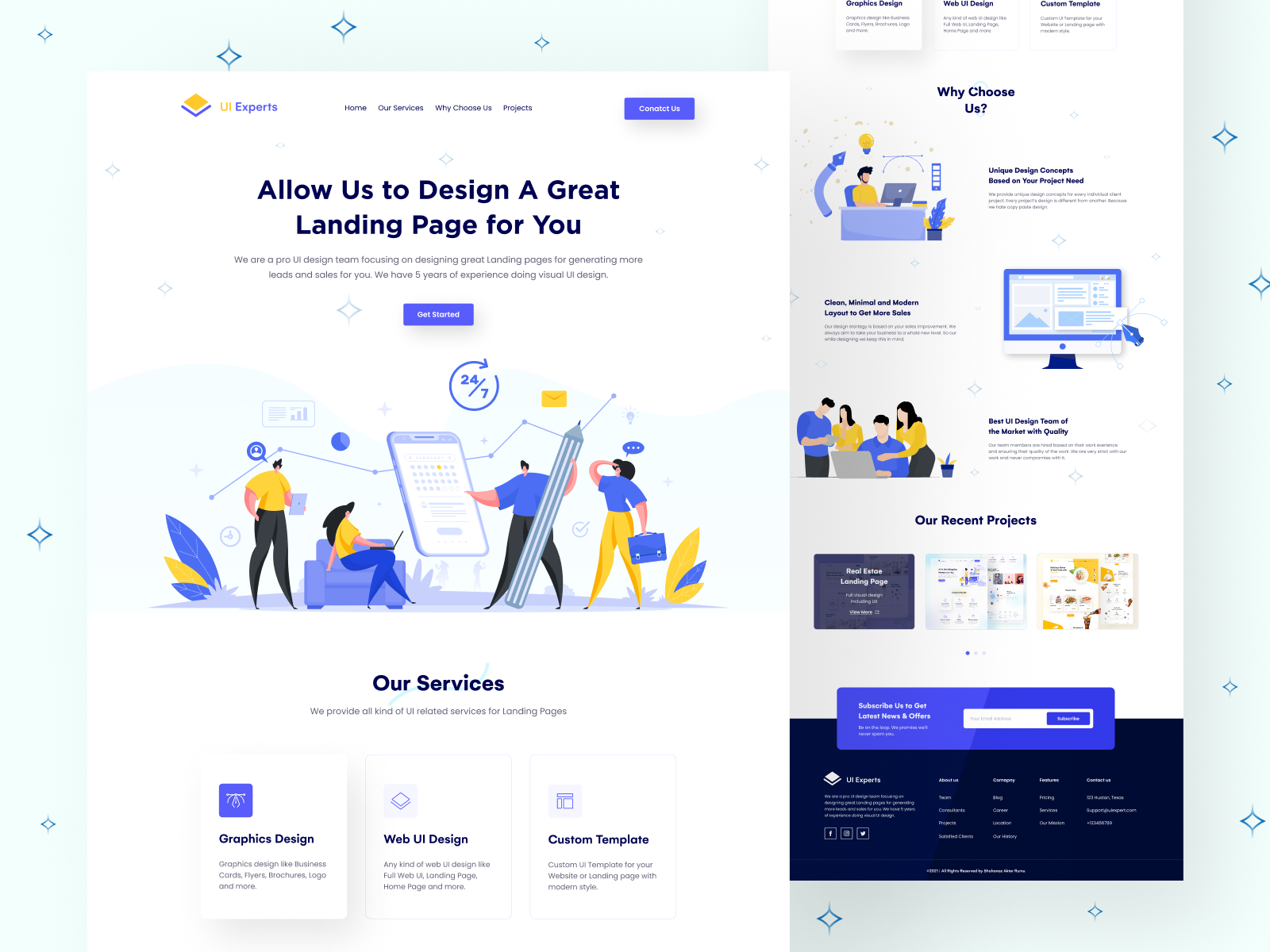 Design Agency Landing Page by Shahanaz Akter on Dribbble