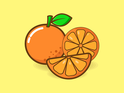 orange fruit outline