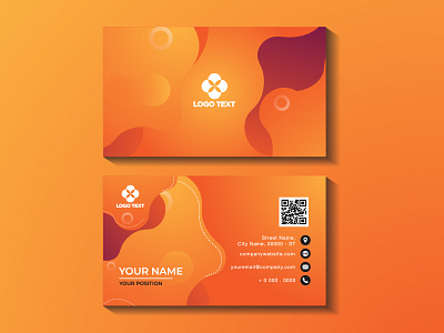 Name Card with Liquid Design