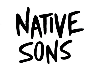 Native Sons branding brush handwriting logo script sketch type typography
