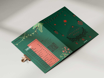 Christmas Party Event Menu Design Templates