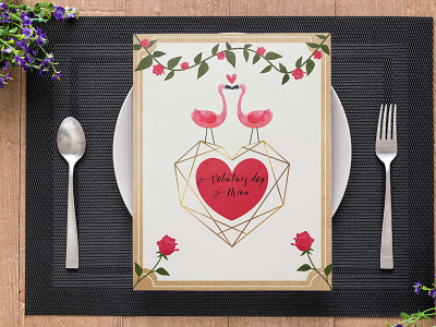 Modern Valentine Menu Design Template design latest menu new psd psd mockup valentine