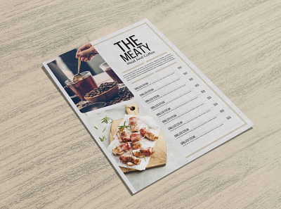 Cafe Menu Two Page Design Template cafe design latest menu psd psd mockup