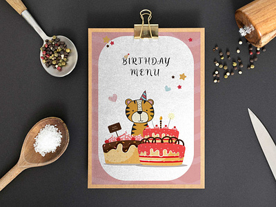 Printable Kids Birthday Menu Designs Template