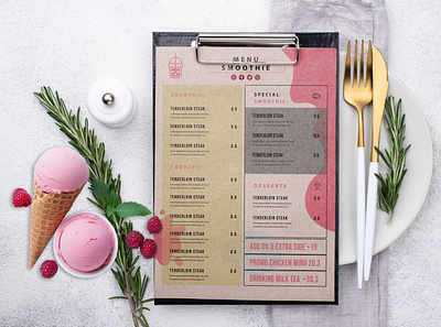 Smoothie Menu Design Template design latest menu new psd psd mockup smoothie