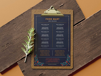 Food Mart Christmas Menu Design Template