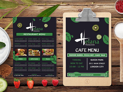 Prime Burger Point A4 Two Page Menu PSD Template