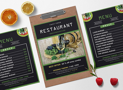 Classic Restaurant Menu PSD Template design latest menu new psd psd mockup restaurant