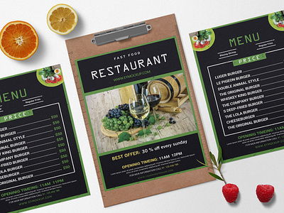 Classic Restaurant Menu PSD Template