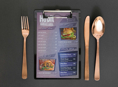 Western Grill Menu Design Template design latest menu new psd psd mockup