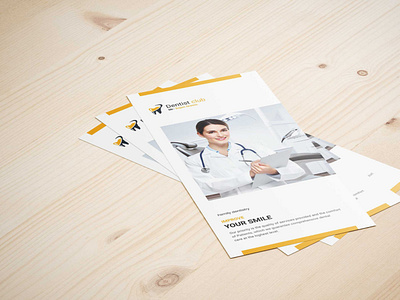 Dental Checkup PSD Tri-Fold Brochure Template