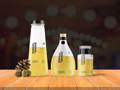 Premium Lemon Oil Bottle Combo Mockup